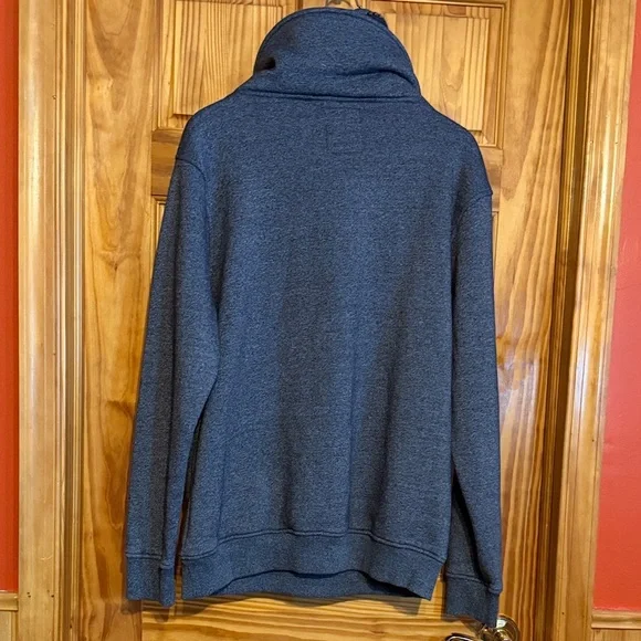 Double Layer Collar Knitted Detail Men's Sweatshirt - Picture 7 of 8